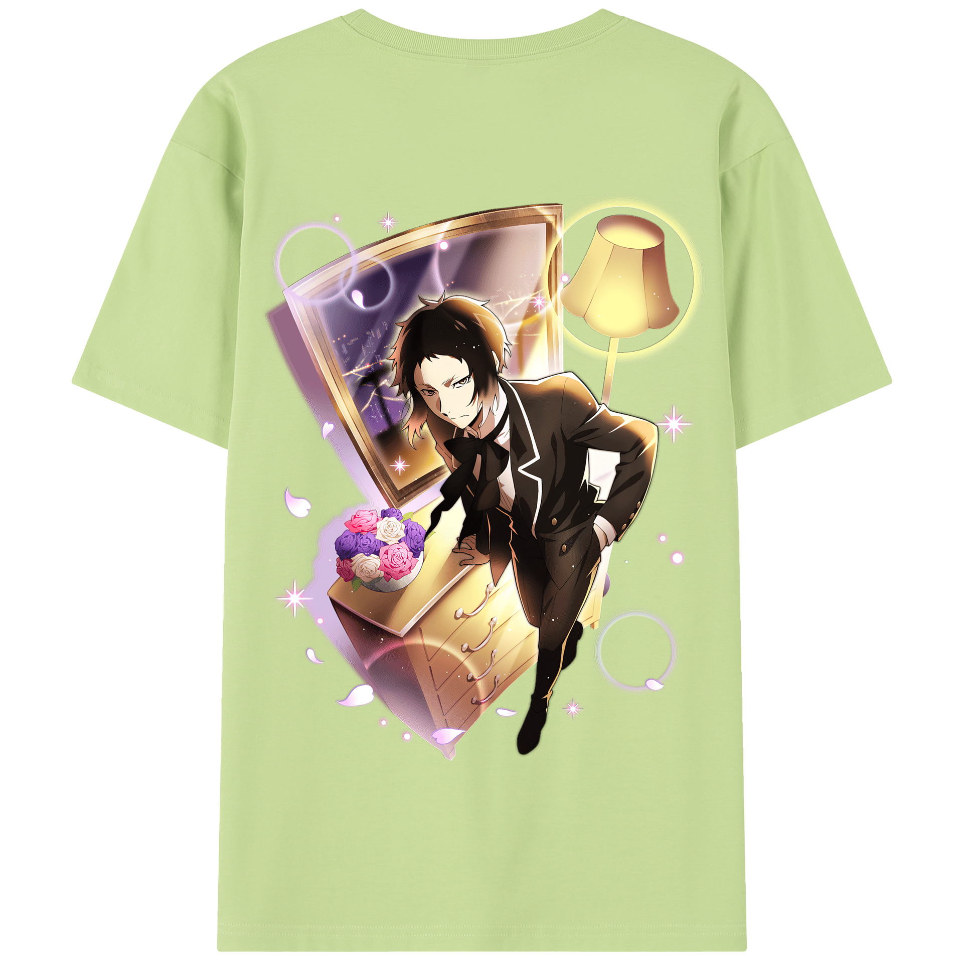 （画像用） 文豪ストレイドッグス Bungo Stray Dogs 綿100％半袖Tシャツ（背面プリント）